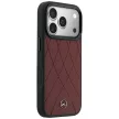 Mercedes Leather Crossed Lines MagSafe iPhone 18 Pro Max / 17 Pro Max (MEHMP18X25PSECLR) tok, bordó