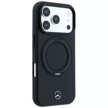  Mercedes LeatherRing St MagSafe iPhone 18 Pro / 17 Pro (MEHMP18L25PRSMOK) tok, fekete