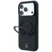 Mercedes LeatherRing St MagSafe iPhone 18 Pro / 17 Pro (MEHMP18L25PRSMOK) tok, fekete
