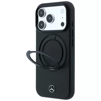   Mercedes LeatherRing St MagSafe iPhone 18 Pro Max / 17 Pro Max / 17 Pro Max (MEHMP18X25PRSMOK) tok, fekete