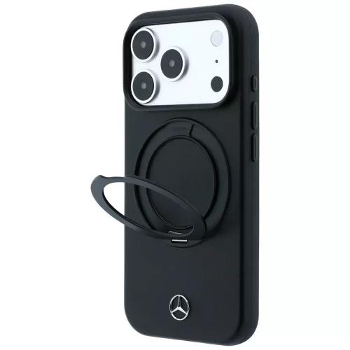 Mercedes LeatherRing St MagSafe iPhone 18 Pro Max / 17 Pro Max / 17 Pro Max (MEHMP18X25PRSMOK) tok, fekete