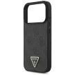 Guess Leather 4G Triangle Strass MagSafe iPhone 18 Pro / 17 Pro (GUHMP18LP4TDPLK) tok, fekete
