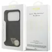 Guess Leather 4G Triangle Strass MagSafe iPhone 18 Pro / 17 Pro (GUHMP18LP4TDPLK) tok, fekete