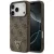 Guess Leather 4G Triangle Strass MagSafe iPhone 18 Pro / 17 Pro (GUHMP18LP4TDPW) tok, barna