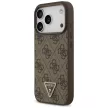 Guess Leather 4G Triangle Strass MagSafe iPhone 18 Pro / 17 Pro (GUHMP18LP4TDPW) tok, barna