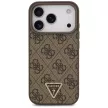 Guess Leather 4G Triangle Strass MagSafe iPhone 18 Pro / 17 Pro (GUHMP18LP4TDPW) tok, barna