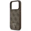 Guess Leather 4G Triangle Strass MagSafe iPhone 18 Pro / 17 Pro (GUHMP18LP4TDPW) tok, barna