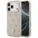 Guess Leather 4G Triangle Strass MagSafe iPhone 18 Pro / 17 Pro (GUHMP18LP4TDPP) tok, rózsaszín