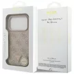 Guess Leather 4G Triangle Strass MagSafe iPhone 18 Pro / 17 Pro (GUHMP18LP4TDPP) tok, rózsaszín