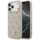 Guess Leather 4G Triangle Strass MagSafe iPhone 18 Pro Max / 17 Pro Max (GUHMP18XP4TDPP) tok, rózsaszín