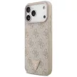 Guess Leather 4G Triangle Strass MagSafe iPhone 18 Pro Max / 17 Pro Max (GUHMP18XP4TDPP) tok, rózsaszín
