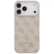 Guess Leather 4G Triangle Strass MagSafe iPhone 18 Pro Max / 17 Pro Max (GUHMP18XP4TDPP) tok, rózsaszín