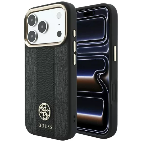 Guess 4GStripe Round Classic Logos MagSafe iPhone 18 Pro Max / 17 Pro Max (GUHMP18X6P4G4RCK) tok, fekete