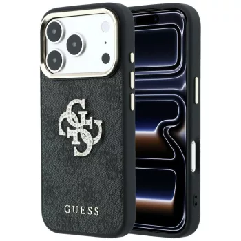   Guess 4G & Big Strass Logo iPhone 18 Pro Max / 17 Pro Max (GUHCP18X6P4DSMLK) tok, fekete