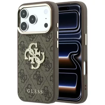   Guess 4G & Big Strass Logo iPhone 18 Pro Max / 17 Pro Max (GUHCP18X6P4DSMLW) tok, barna
