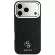 Guess Stripe Peony 4G Logo MagSafe iPhone 18 Pro / 17 Pro (GUHMP18L6PGSU4EK) tok, fekete