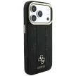 Guess Stripe Peony 4G Logo MagSafe iPhone 18 Pro / 17 Pro (GUHMP18L6PGSU4EK) tok, fekete