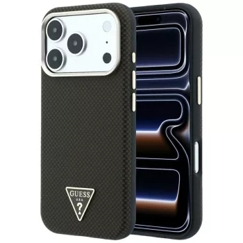   Guess Kevlar Triangle Logo MagSafe iPhone 18 Pro Max / 17 Pro Max (GUHMP18X6PWKSGTW) tok, barna
