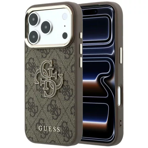 Guess 4G & Big Resin Logo iPhone 18 Pro / 17 Pro (GUHCP18L6P4SRMLW) tok, barna