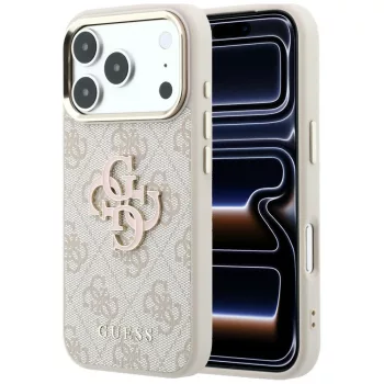   Guess 4G & Big Resin Logo iPhone 18 Pro (GUHCP18L6P4SRMLP) tok, rózsaszín