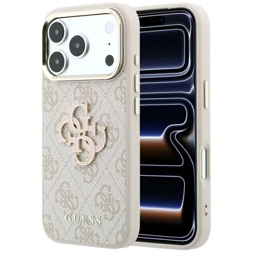 Guess 4G & Big Resin Logo iPhone 18 Pro Max / 17 Pro Max (GUHCP18X6P4SRMLP) tok, rózsaszín