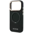 Guess Ring St 360 Grained Classic Logo MagSafe iPhone 18 Pro / 17 Pro (GUHMP18L6PSGRSCLK) tok, fekete
