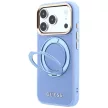 Guess Ring St 360 Grained Classic Logo MagSafe iPhone 18 Pro / 17 Pro (GUHMP18L6PSGRSCLB) tok, világoskék
