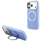 Guess Ring St 360 Grained Classic Logo MagSafe iPhone 18 Pro Max / 17 Pro Max (GUHMP18X6PSGRSCLB) tok, világoskék