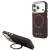 Guess Ring St 360 Grained Classic Logo MagSafe iPhone 18 Pro / 17 Pro (GUHMP18L6PSGRSCLU) tok, bordó