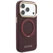 Guess Ring St 360 Grained Classic Logo MagSafe iPhone 18 Pro / 17 Pro (GUHMP18L6PSGRSCLU) tok, bordó