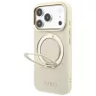 Guess Ring St 360 Grained Classic Logo MagSafe iPhone 18 Pro / 17 Pro (GUHMP18L6PSGRSCLE) tok, bézs