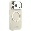 Guess Ring St 360 Grained Classic Logo MagSafe iPhone 18 Pro / 17 Pro (GUHMP18L6PSGRSCLE) tok, bézs