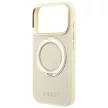 Guess Ring St 360 Grained Classic Logo MagSafe iPhone 18 Pro / 17 Pro (GUHMP18L6PSGRSCLE) tok, bézs