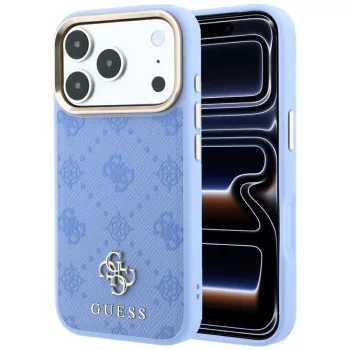   Guess Peony 4G Small Logo MagSafe iPhone 18 Pro / 17 Pro (GUHMP18L6PGS4NPB) tok, világoskék
