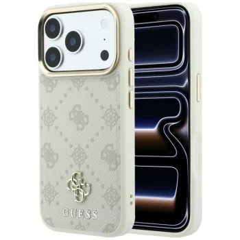   Guess Peony 4G Small Logo MagSafe iPhone 18 Pro / 17 Pro (GUHMP18L6PGS4NPE) tok, bézs