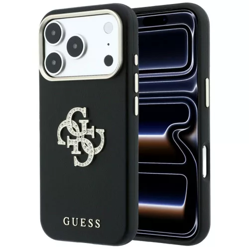 Guess Smooth & Big Strass Logo iPhone 18 Pro / 17 Pro (GUHCP18L6PWGSPDK) tok, fekete