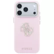 Guess Smooth & Big Strass Logo iPhone 18 Pro Max / 17 Pro Max (GUHCP18X6PWGSPDP) tok, rózsaszín