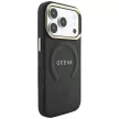 Guess Saffiano Peony & Ring MagSafe iPhone 18 Pro / 17 Pro (GUHMP18LPSAMSECK) tok, fekete