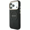 Guess Saffiano Peony & Ring MagSafe iPhone 18 Pro Max / 17 Pro Max (GUHMP18XPSAMSECK) tok, fekete