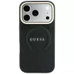Guess Saffiano Peony & Ring MagSafe iPhone 18 Pro Max / 17 Pro Max (GUHMP18XPSAMSECK) tok, fekete
