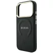 Guess Saffiano Peony & Ring MagSafe iPhone 18 Pro Max / 17 Pro Max (GUHMP18XPSAMSECK) tok, fekete