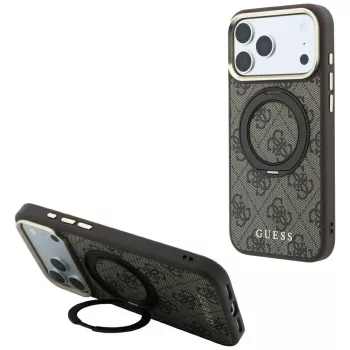  Guess Ring St 360 4G Classic Logo MagSafe iPhone 18 Pro / 17 Pro (GUHMP18L6PS4RSCLW) tok, barna