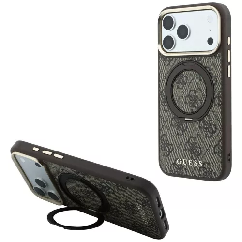Guess Ring St 360 4G Classic Logo MagSafe iPhone 18 Pro Max / 17 Pro Max (GUHMP18X6PS4RSCLW) tok, barna