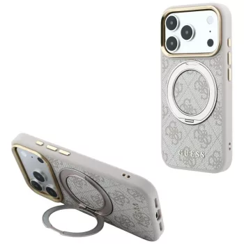   Guess Ring St 360 4G Classic Logo MagSafe iPhone 18 Pro / 17 Pro (GUHMP18L6PS4RSCLP) tok, rózsaszín