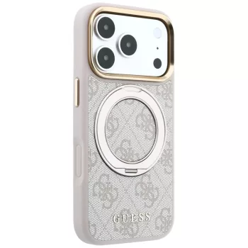   Guess Ring St 360 4G Classic Logo MagSafe iPhone 18 Pro Max / 17 Pro Max (GUHMP18X6PS4RSCLP) tok, rózsaszín