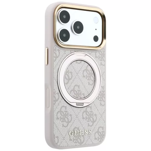Guess Ring St 360 4G Classic Logo MagSafe iPhone 18 Pro Max / 17 Pro Max (GUHMP18X6PS4RSCLP) tok, rózsaszín