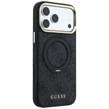   Guess Ring St 360 4G Classic Logo MagSafe iPhone 18 Pro / 17 Pro (GUHMP18L6PS4RSCLK) tok, fekete