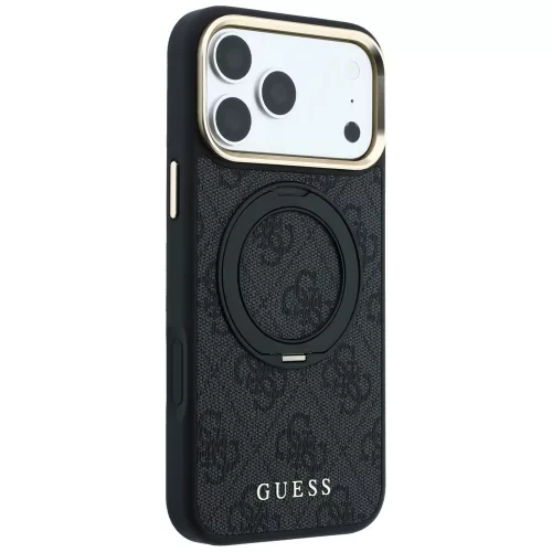 Guess Ring St 360 4G Classic Logo MagSafe iPhone 18 Pro / 17 Pro (GUHMP18L6PS4RSCLK) tok, fekete