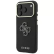 Guess Grained & Big Resin Logo iPhone 18 Pro / 17 Pro (GUHCP18L6PSS4RGK) tok, fekete