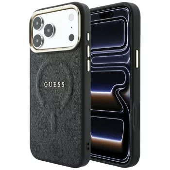   Guess Embossed 4G Classic MagSafe iPhone 18 Pro / 17 Pro (GUHMP18LP4MSEGCK) tok, fekete